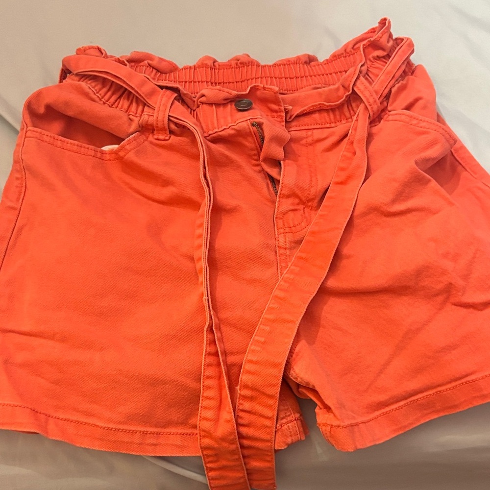 Time and Tru High Waist Orange Shorts